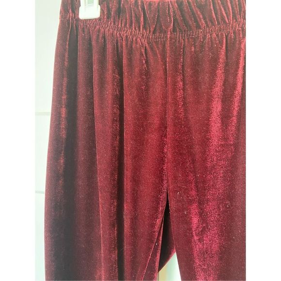 * Festival Flares* Earthbound Red Velvet Flare Pants - Picture 2 of 3